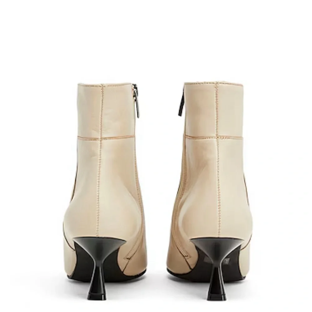 8 by YOOX
LEATHER SPOOL HEEL ANKLE BOOTS 7M NWT - Picture 5 of 7